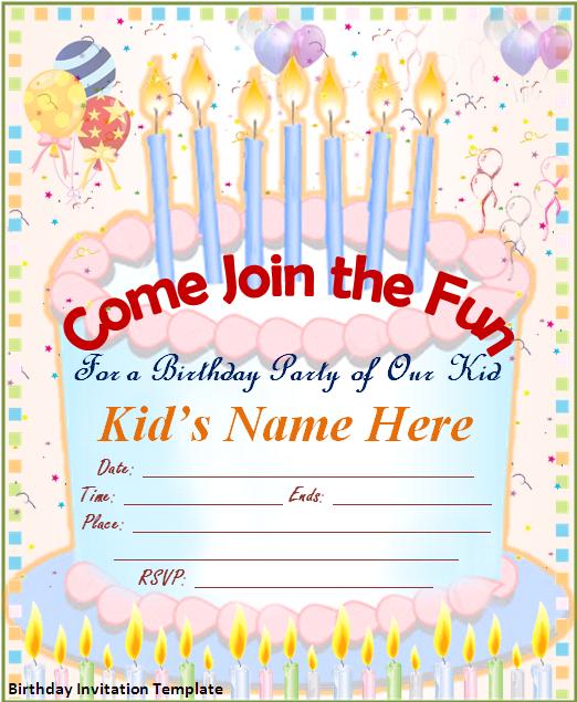 birthday invitation templates pages