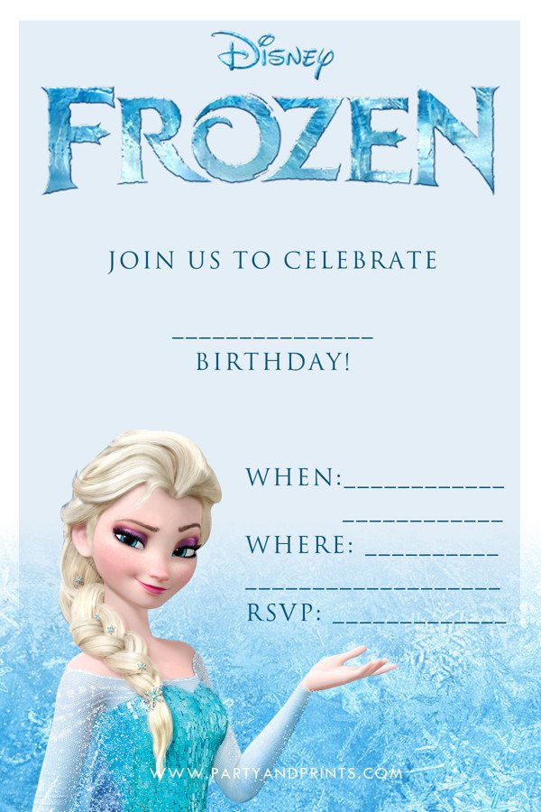 Frozen Free Birthday Invitations Templates