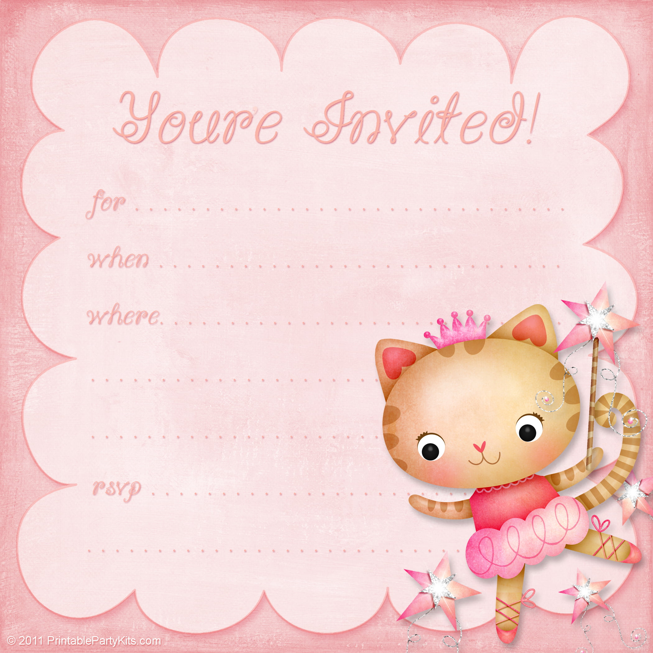 Cute birthday invitation templates pages
