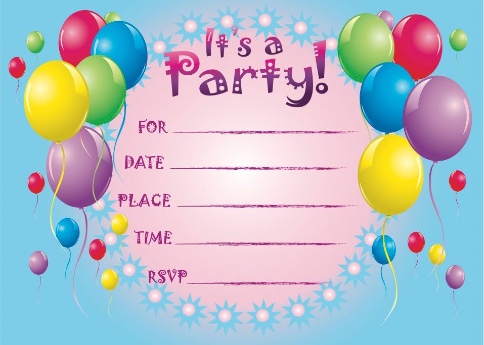 Free printable birthday invitations 