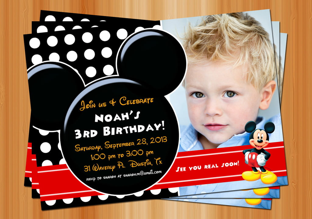 3rd Mickey Mouse Clubhouse Birthday Invitations