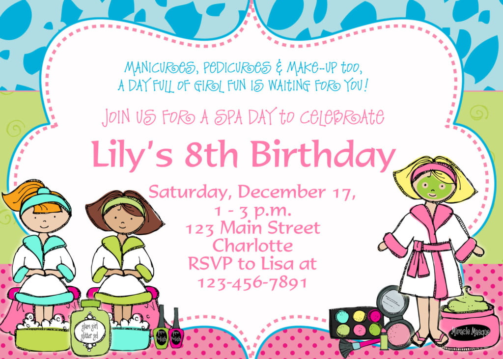 8th Birthday Party Invitation Template
