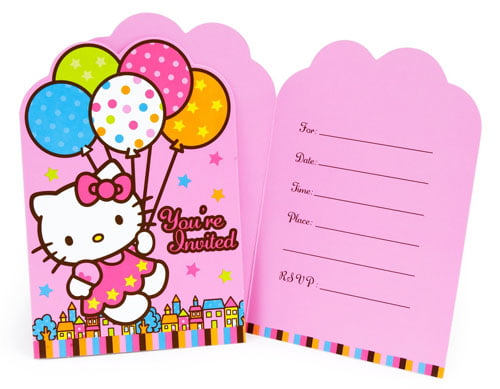 Hello Kitty Birthday Party Invitation Template