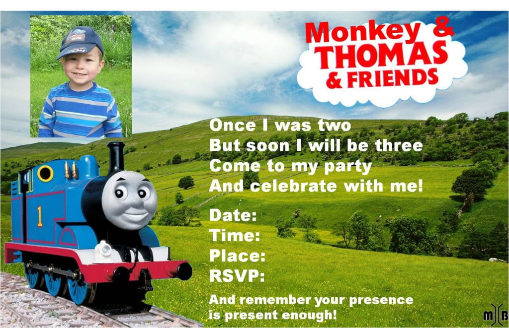 Little Conductor Thomas The Train Birthday Invitations