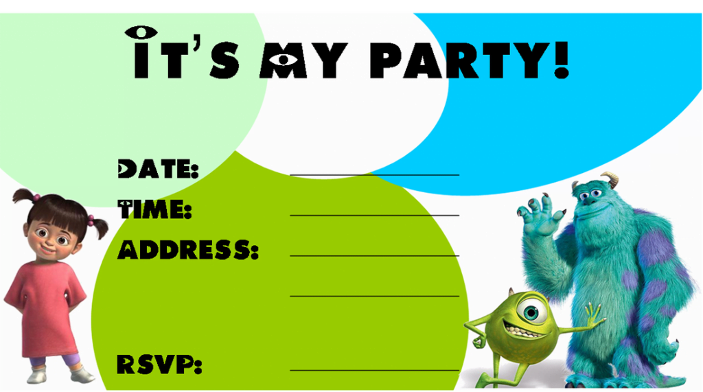 Monster Inc Monster Birthday Invitations Template