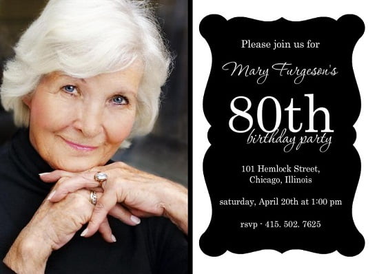 80th birthday party invitations free printable