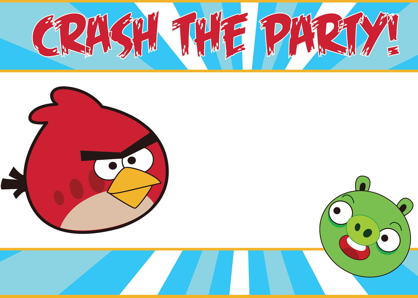Angry Birds Printable Birthday Party Invitations