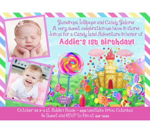 Candyland Birthday Invitations Ideas – Bagvania FREE Printable