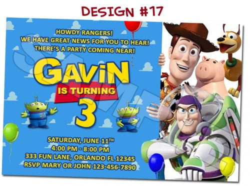 Toy story buzz lightyear birthday invitations ideas