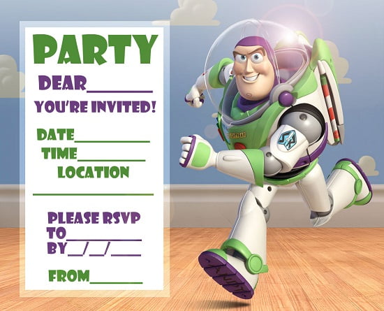buzz lightyear birthday invitations ideas free printable