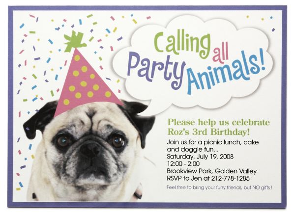 Free Printable Dog Birthday Party Invitations