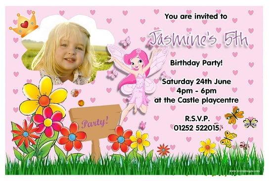 fairy birthday invitations template