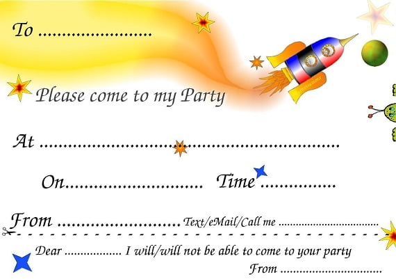free printable kids birthday invitations for tweens