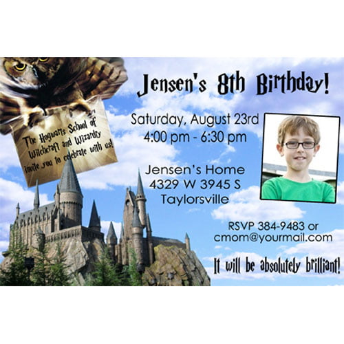 harry potter birthday invitations for boys