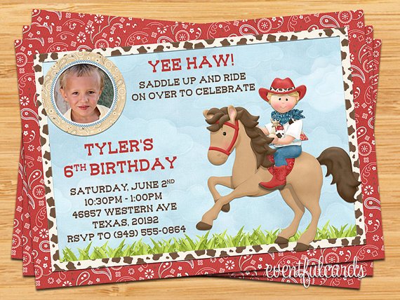 horse birthday invitations for kids