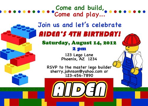 lego birthday party invitations template