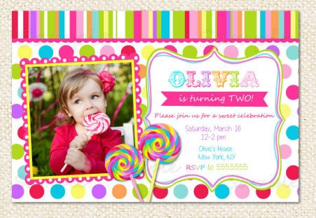 lollipop birthday invitations girls