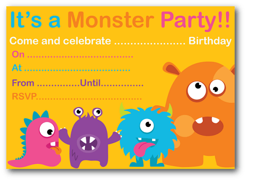 Monster Birthday Party Invitations Ideas Bagvania FREE Printable 