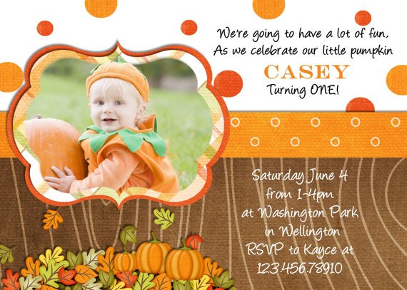 pumpkin birthday invitations boys