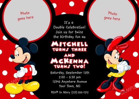 red minnie mouse birthday invitations ideas wording