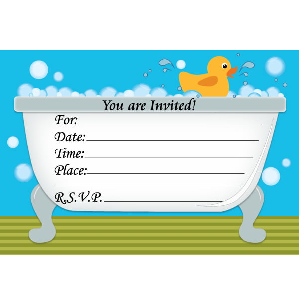 rubber ducky birthday invitations free printable