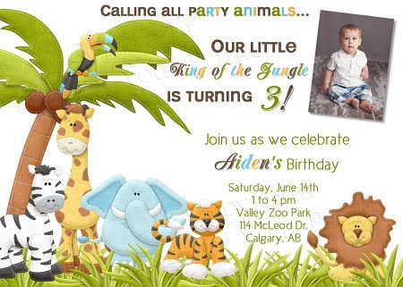 safari birthday invitations template
