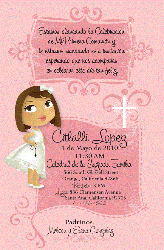 spanish birthday invitations girls