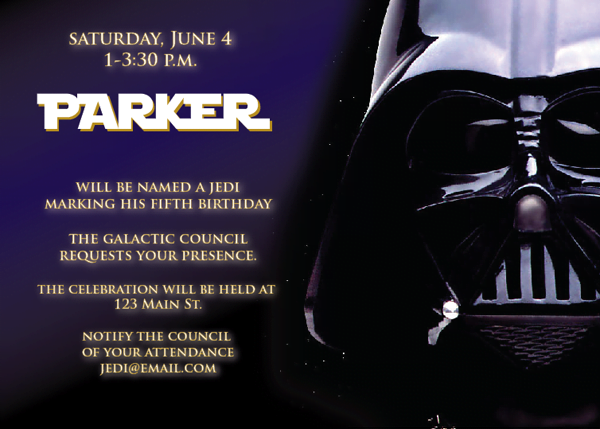 star wars birthday party invitations wording