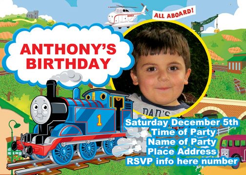 thomas birthday invitations template
