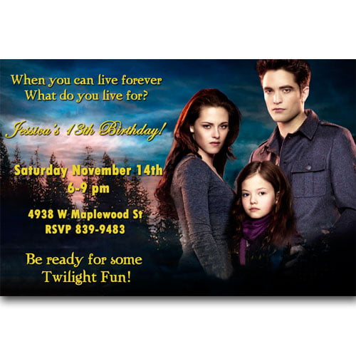 twilight birthday party invitations ideas printable