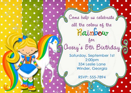 unicorn 5th birthday invitations