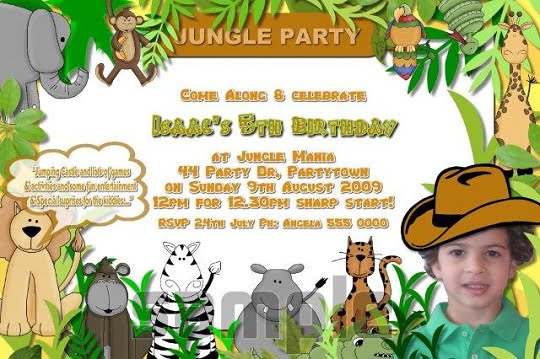 zoo birthday invitations template
