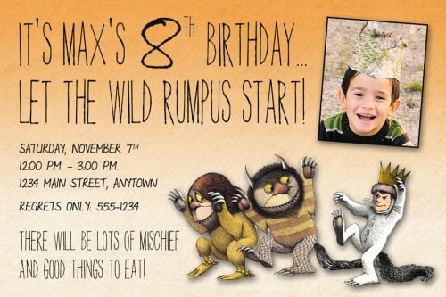 Custom photo The  Wild Birthday party invitation ideas