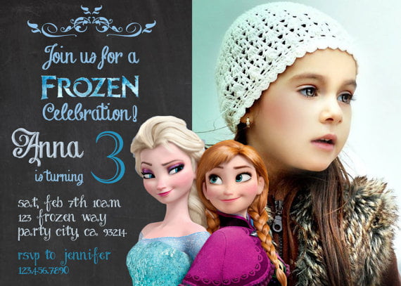 Elsa Frozen Birthday Party Invitation Ideas for girl