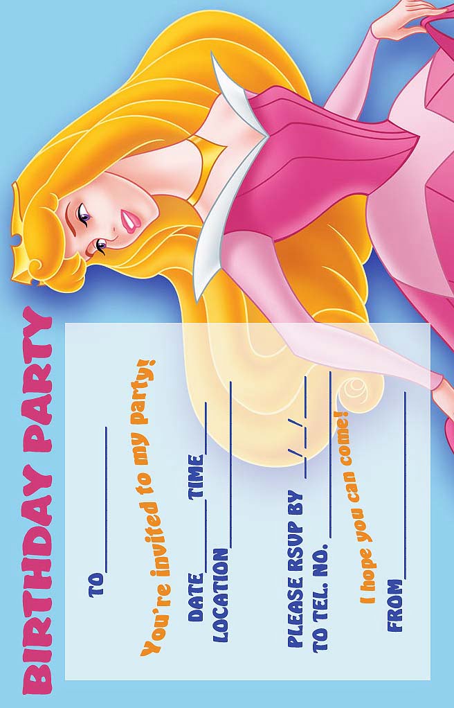 Sleeping Beauty Birthday Party Invitation Ideas free printable