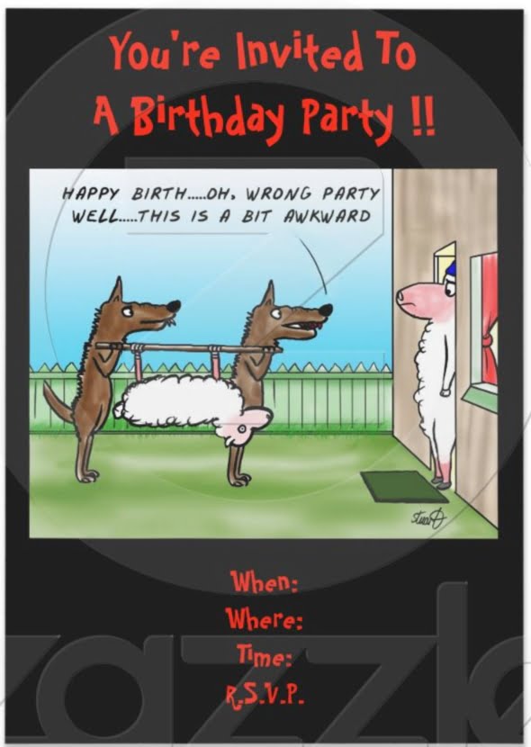 Comical Funny 40th Birthday Invitation Templates