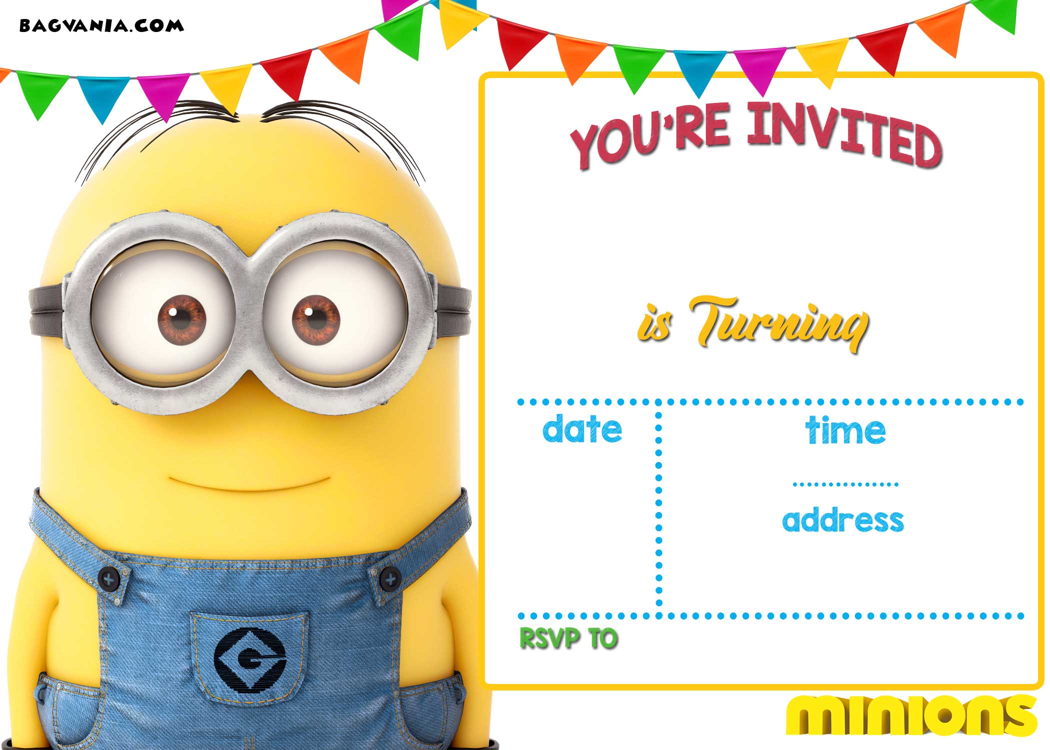 Minion Birthday Party Invitations Printable Free