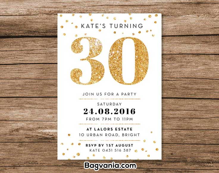 Free Printable 30th Birthday Invitations Bagvania FREE Printable