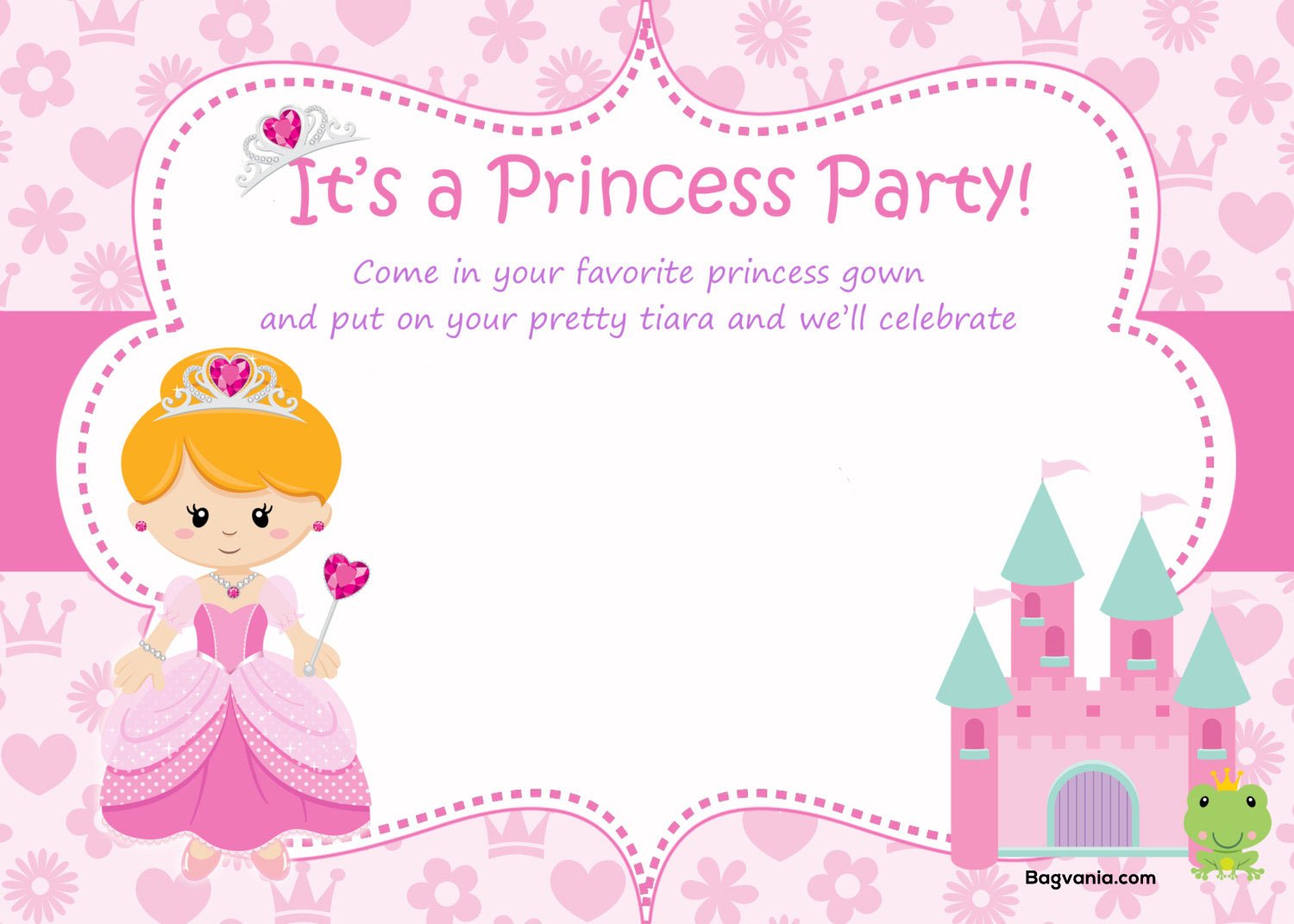 FREE Princess Birthday Invitations Bagvania FREE Printable Invitation