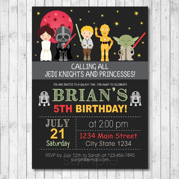 FREE Star Wars Birthday Invitations Bagvania FREE Printable