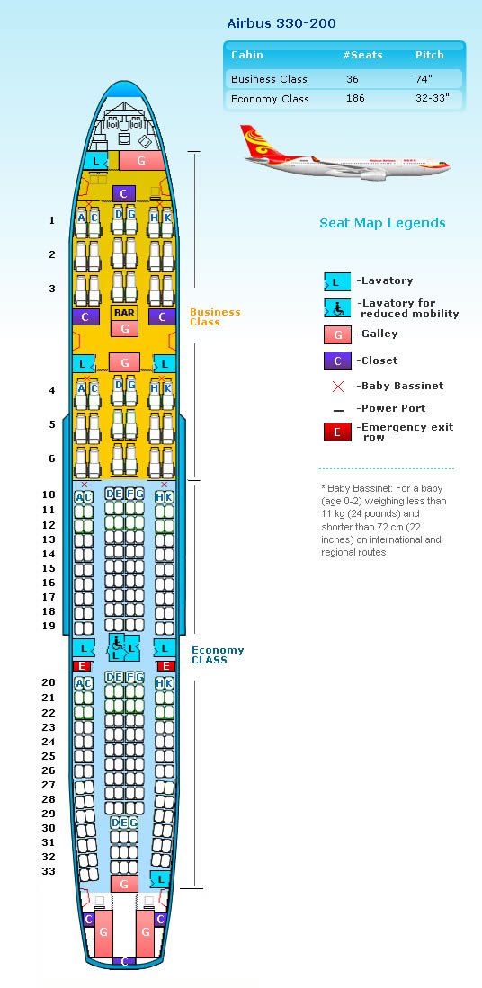 Airbus A330 Seating Chart