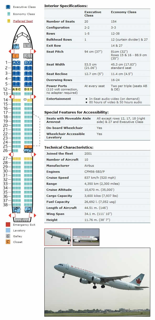 A321 Seating Chart