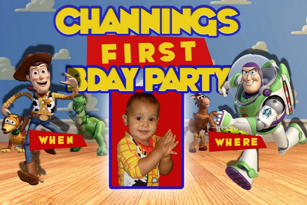 1st Toy Story Birthday Invitations