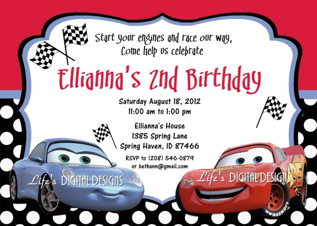 Free Printable Birthday Invitations Cars