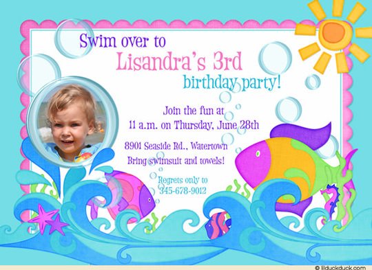 Bubble Guppies Birthday Invitations for girl