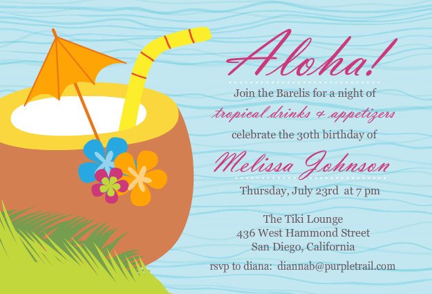 Luau Invitation Template from www.bagvania.com