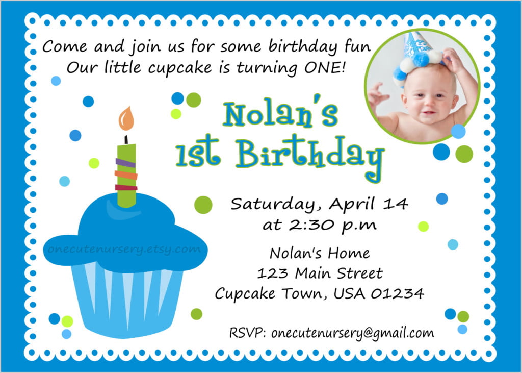 First Birthday Invitation Wording – Bagvania FREE 