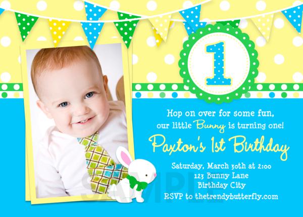 1st Birthday Invitation Wording