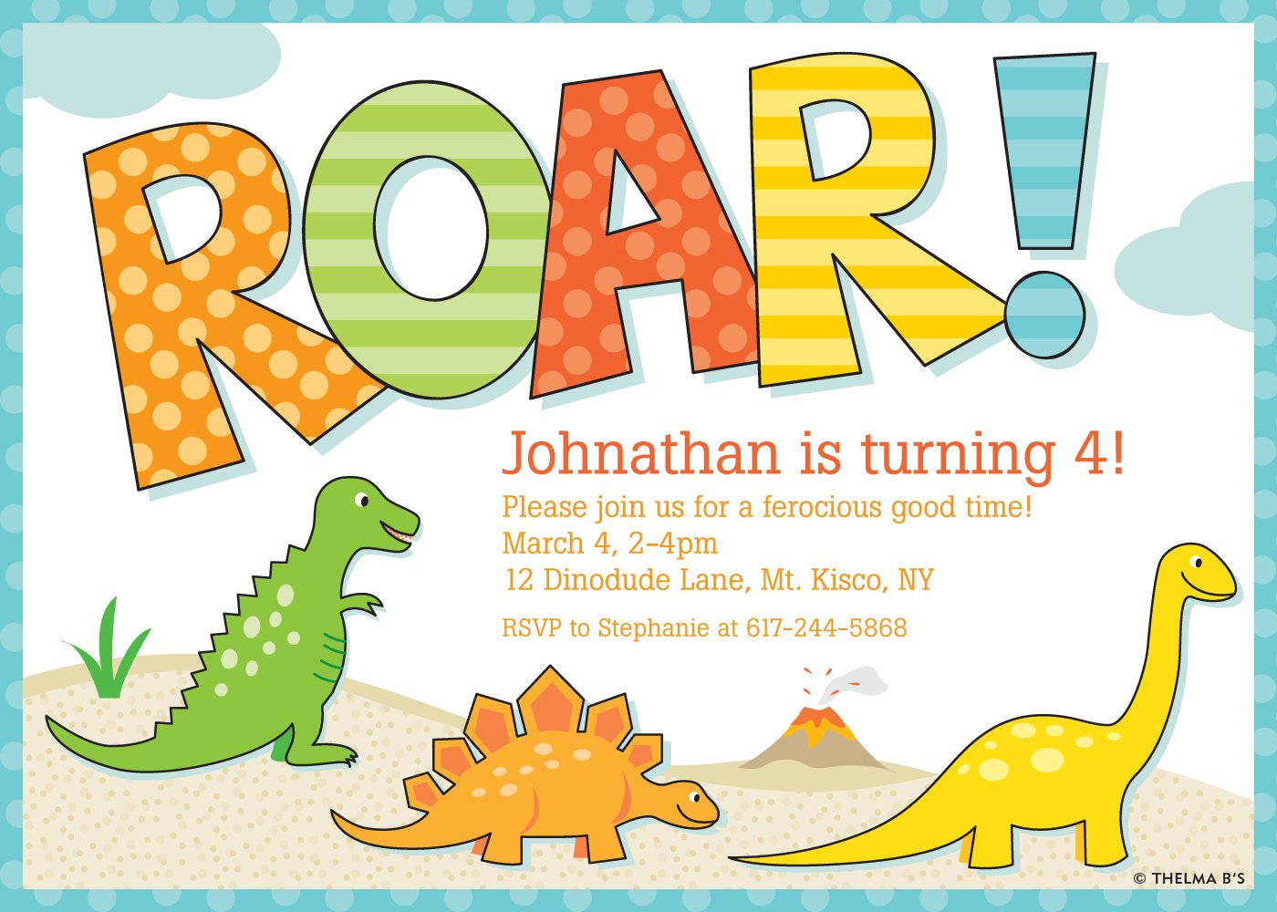 Dinosaur Birthday Party Invitations Free Printable Birthday Invitation Templates Bagvania