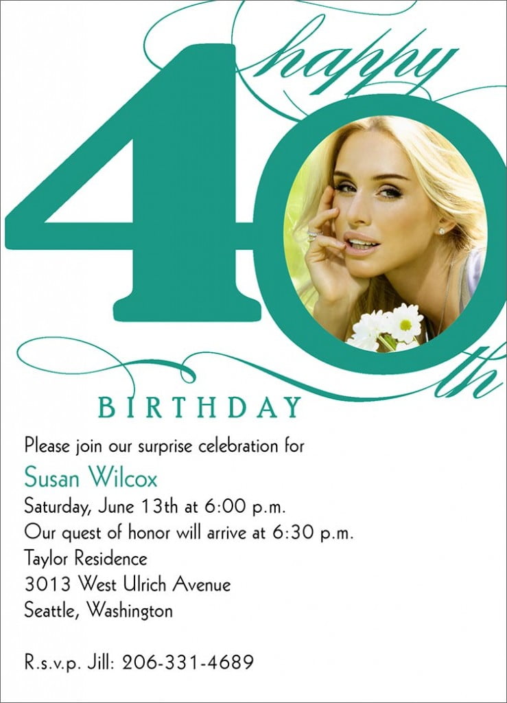 40th Birthday Invitation Ideas 40th Birthday Invitation Ideas